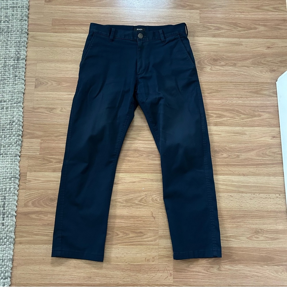 RVCA navy blue chino regular fit pants size 30